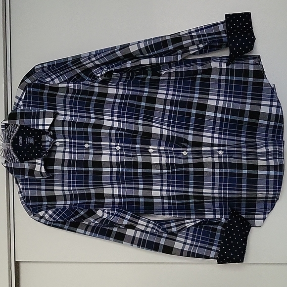 Ralph Lauren Chaps Blue Plaid Oxford. Size XL - Picture 1 of 4